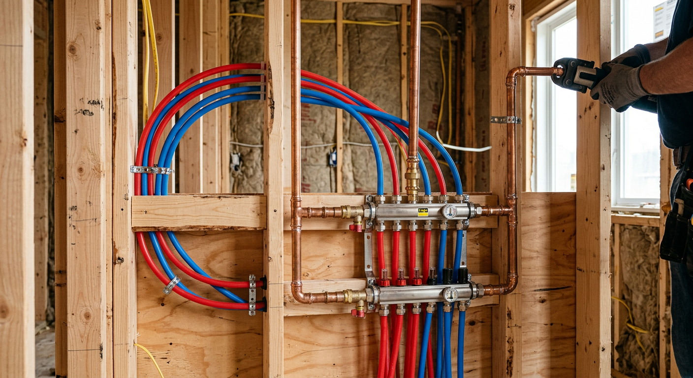 création réseau plomberie pavillon Herblay